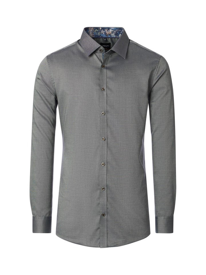 

Деловая рубашка черного и зеленого цветов Venti