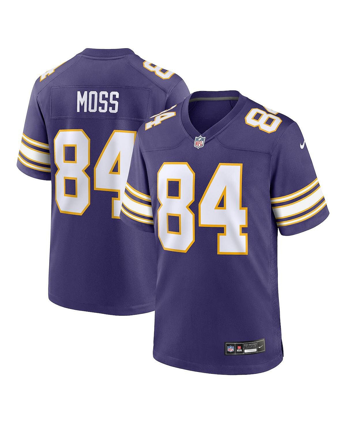 

Мужская классическая майка для пенсионеров Randy Moss Purple Minnesota Vikings Game Nike