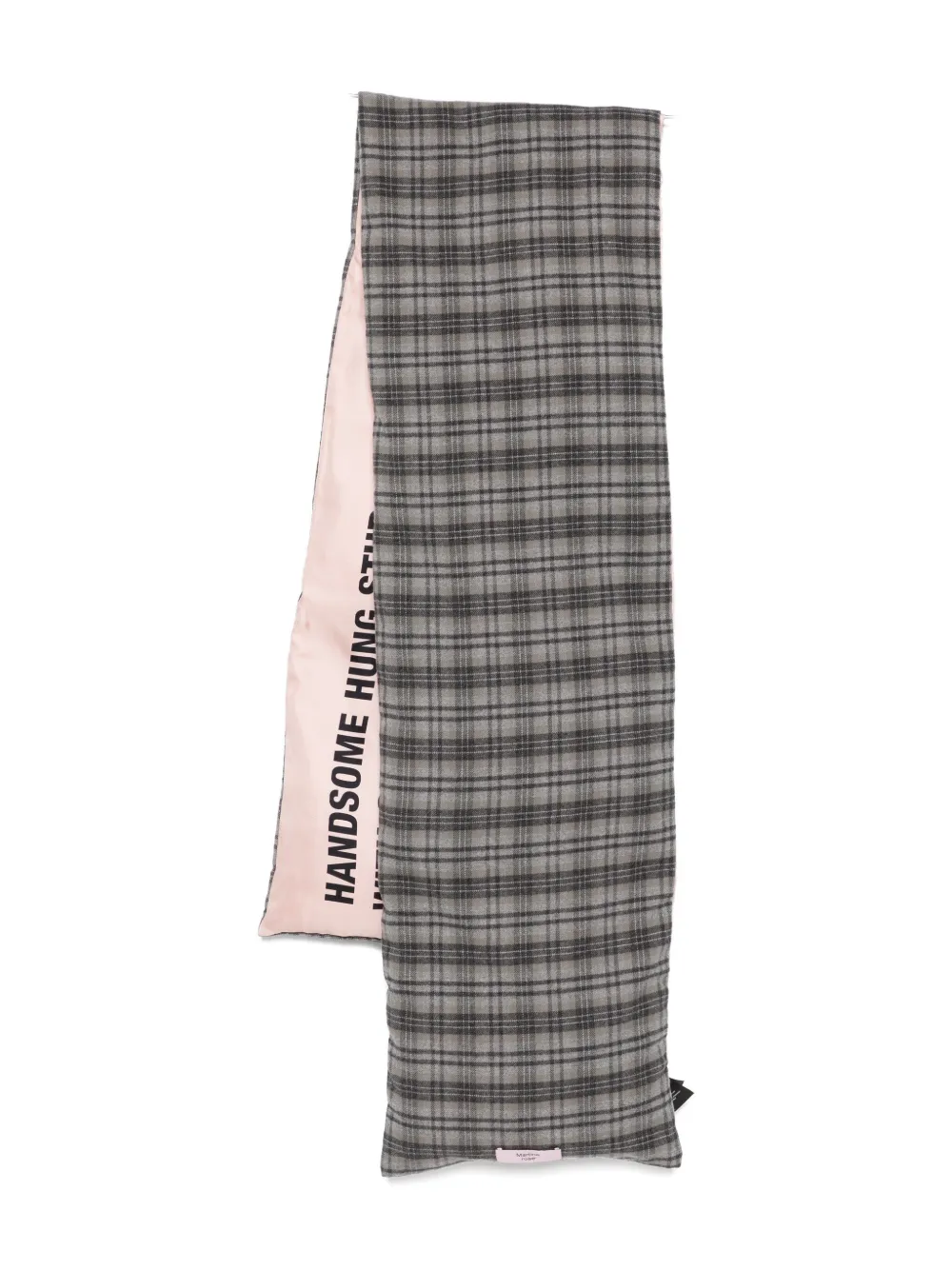 

Стёганый шарф в клетку Martine Rose, серый