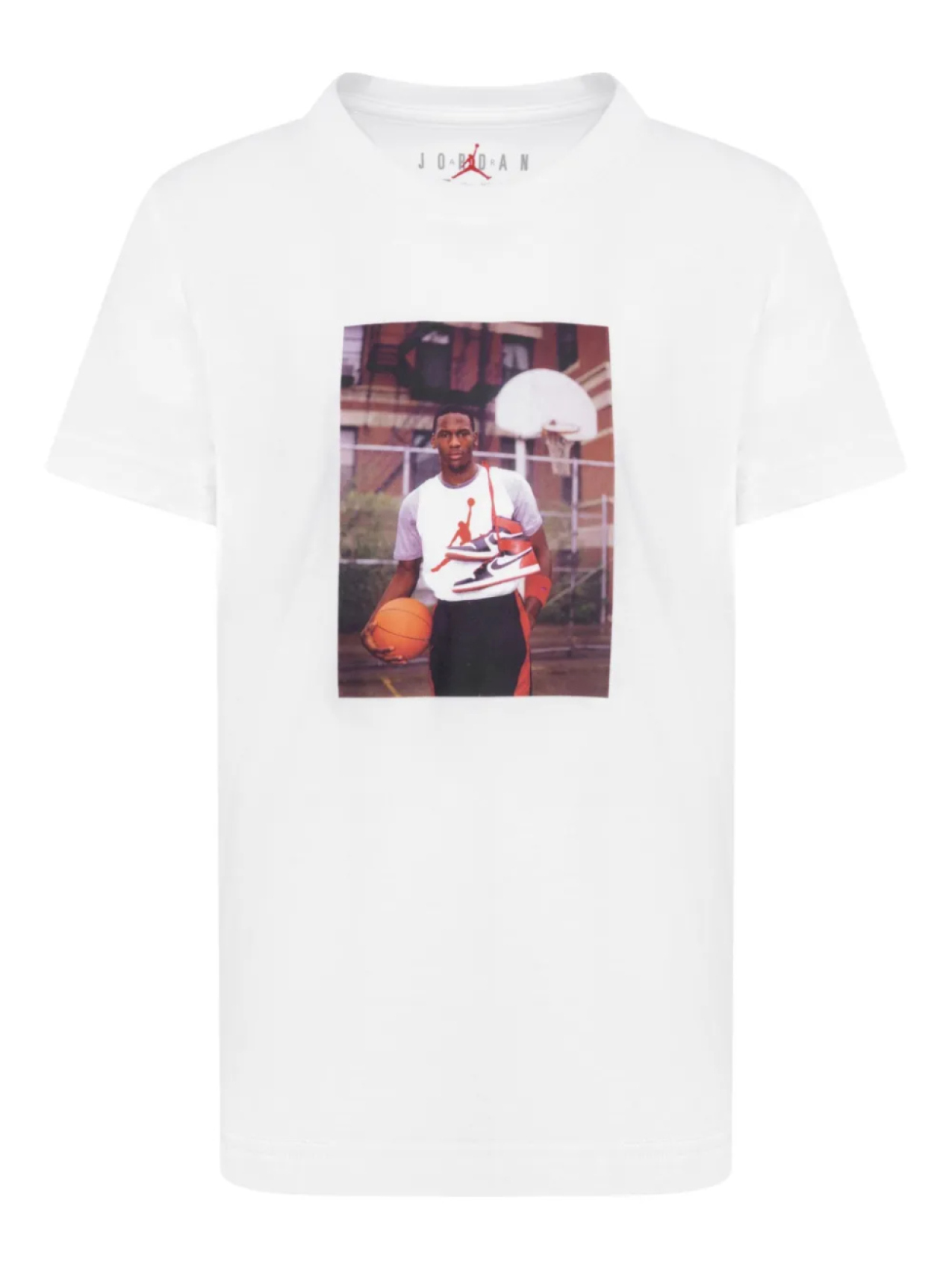 

Футболка Jordan Kids с фотопринтом, белый