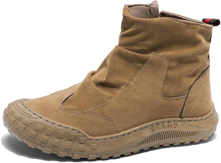 

Мужские водонепроницаемые походные ботинки Hhhchpm с боковой молнией, ботинки Чакка до щиколотки для походов, кемпинга и вождения, на все сезоны, модные ретро высокие кроссовки Чакка для прогулок на улице, хаки