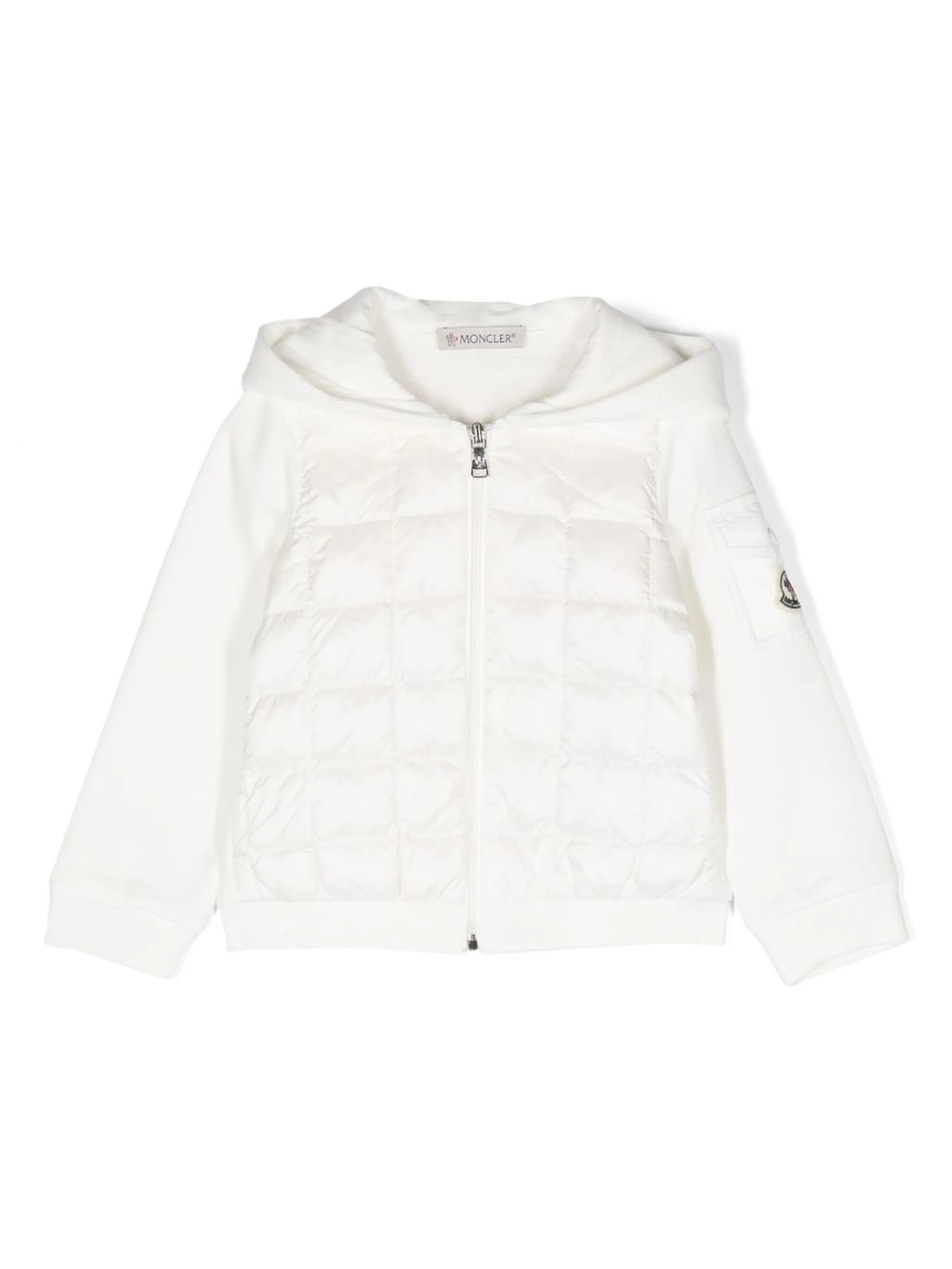 

Пуховик с капюшоном Moncler Enfant, белый