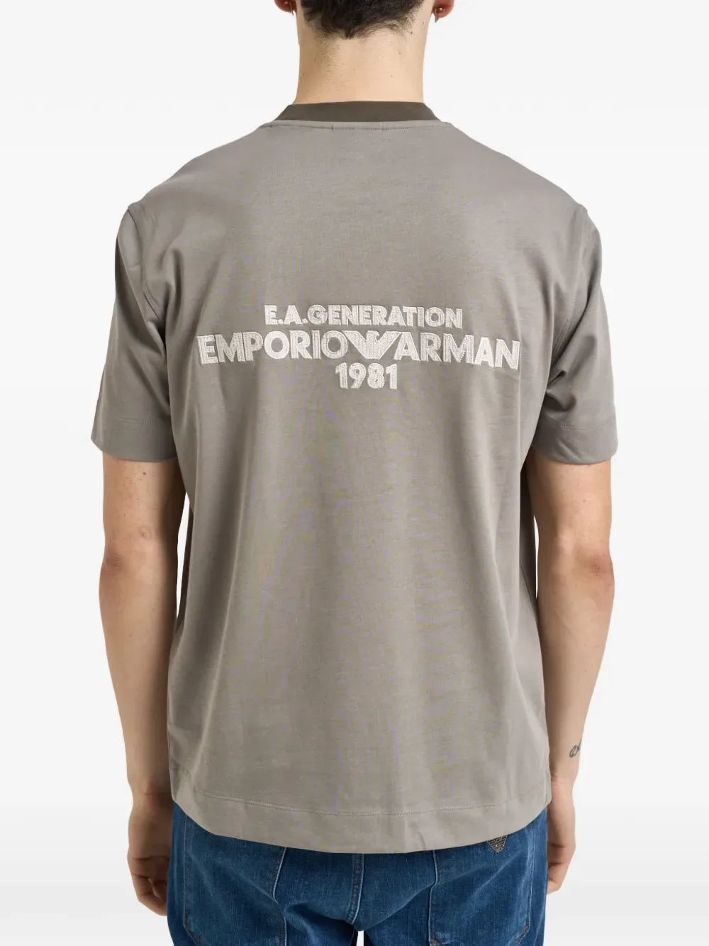 Футболка с круглым вырезом EMPORIO ARMANI, серый — фото 2
