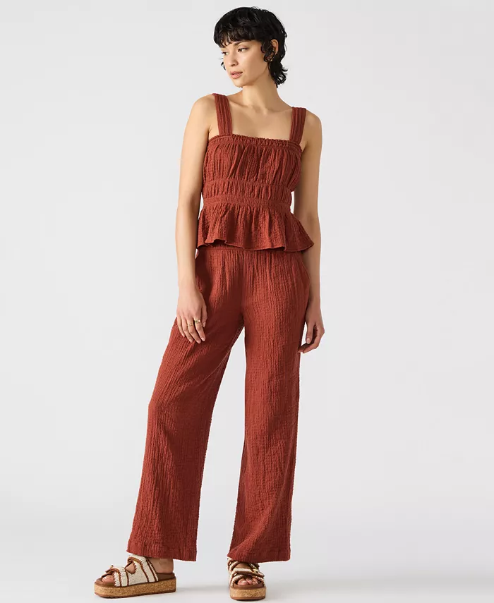 

Женский топ Gabrielle со сборками и брюки Pomeline Steve Madden, красный