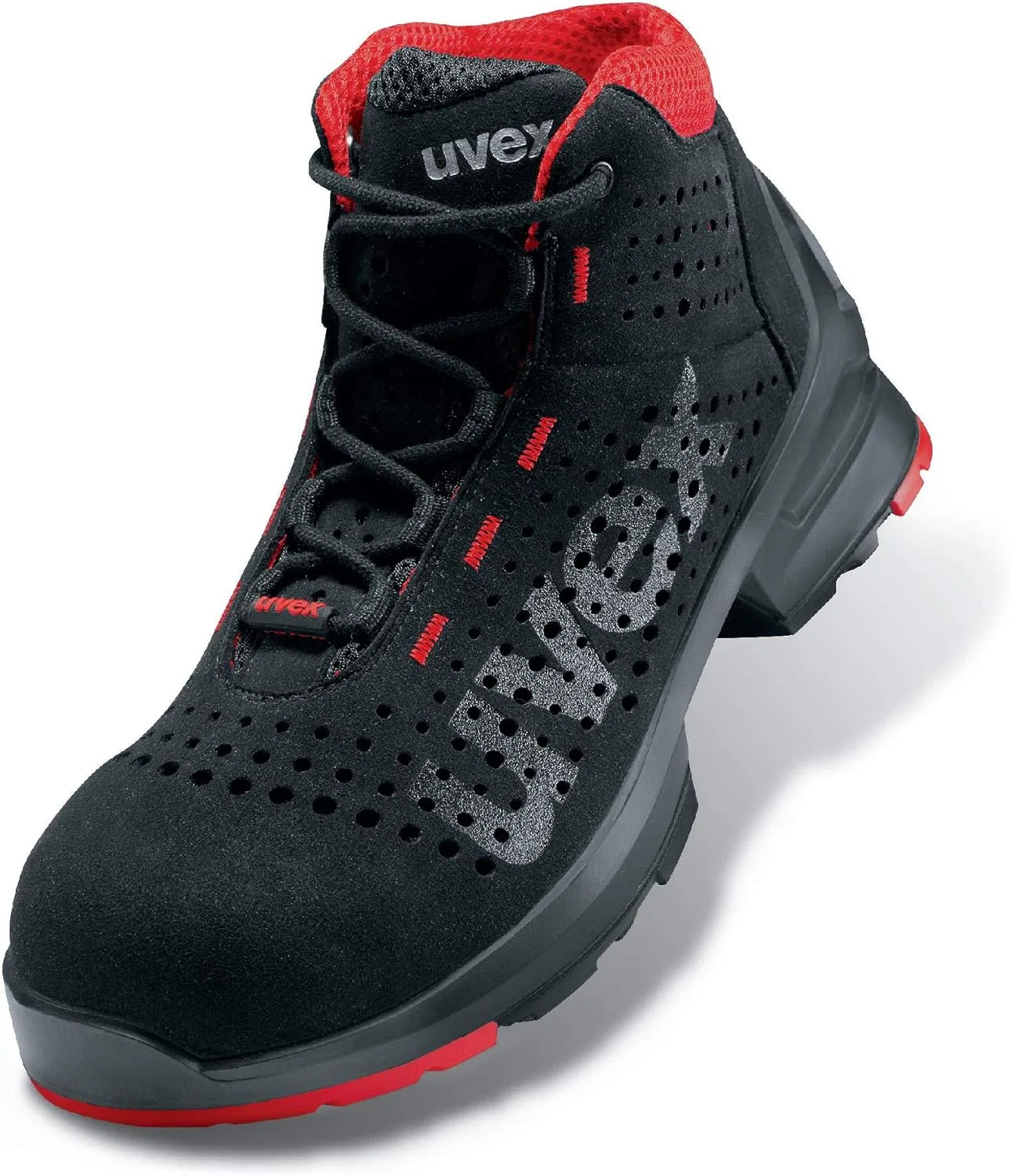Защитные ботинки Uvex 1 S1 - для мужчин и женщин - W12, Black Red
