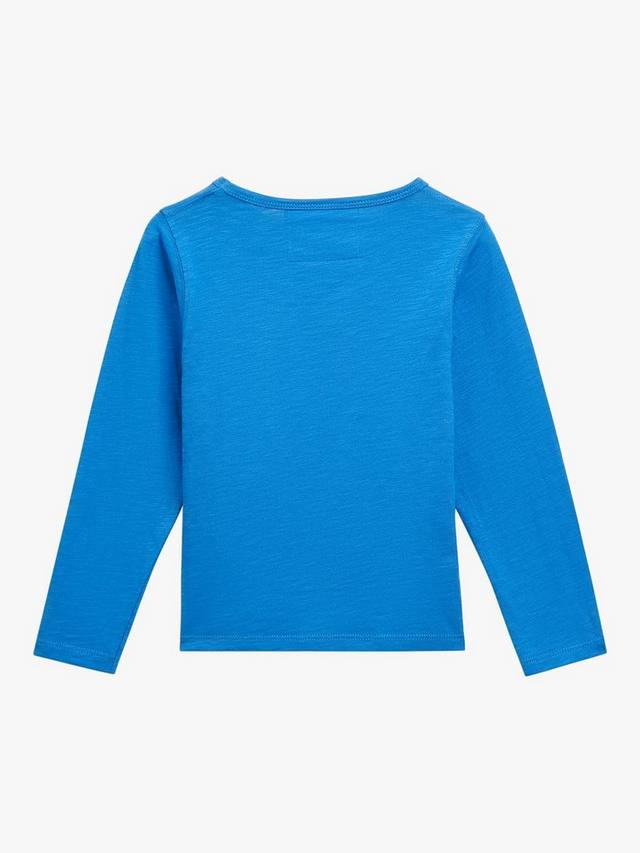 Детская футболка с длинными рукавами и вышивкой Monster Whistles, Blue — фото 2