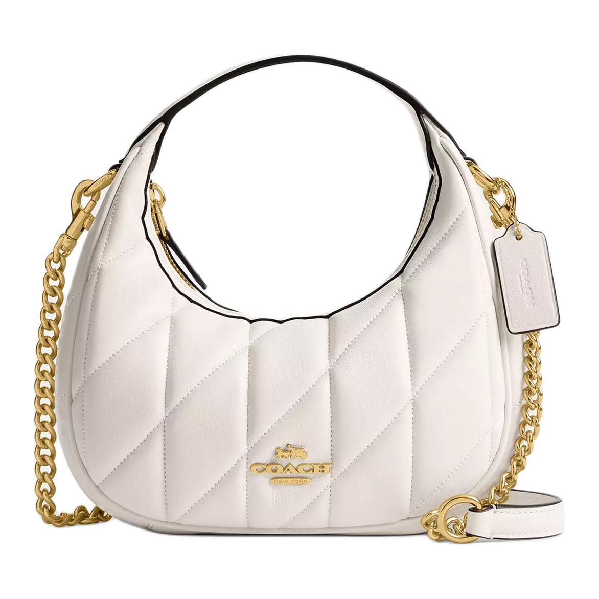 

COACH Овчинная цепочка сумка через плечо мини женская меловая белая