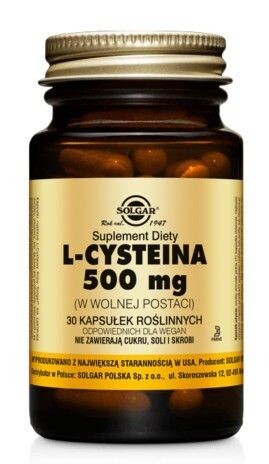 

Набор аминокислот в капсулах Solgar L-Cysteina 500 mg, 30 шт