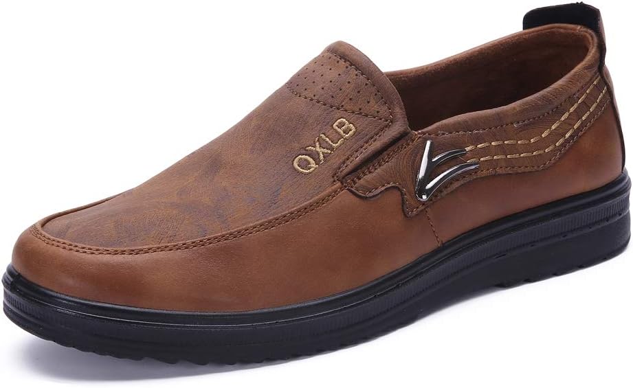 

Мужские слипоны Asifn из кожи, повседневные лодочные туфли, классические туфли, прогулочные рабочие балетки, летние дышащие, легкие и износостойкие, красный