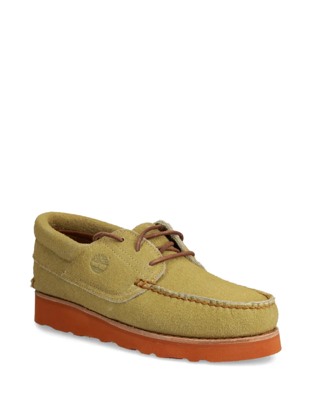Туфли на шнуровке с тремя парами люверсов Timberland, светло-бежевый — фото 2