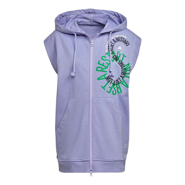 

Толстовка adidas Logo Alphabet Printing Pattern Hooded Zipper Purple, фиолетовый