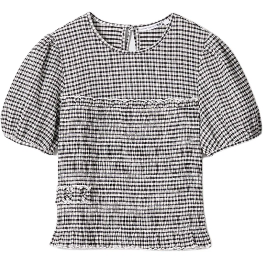 Футболка с пышными рукавами UNIQLO x Cecilie Bahnsen Слоновая кость