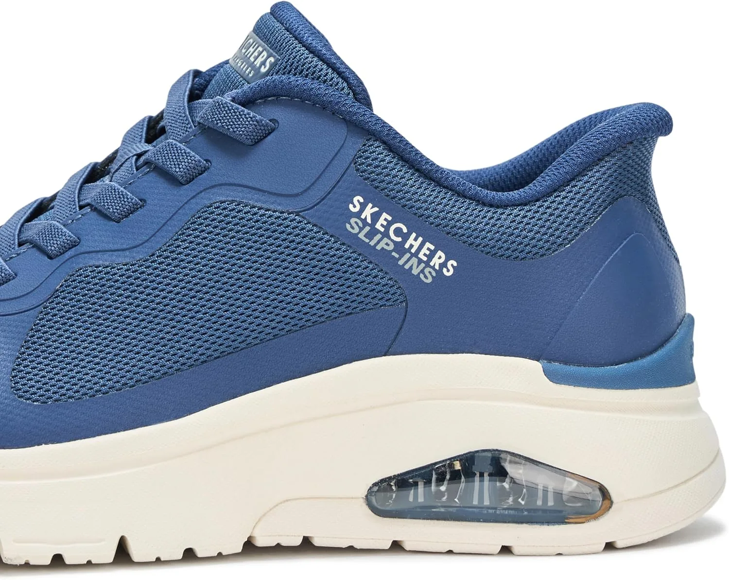Мужские кроссовки Skechers UNO Flex-Ez Air Hands Free без шнурков, темно-синий — фото 4