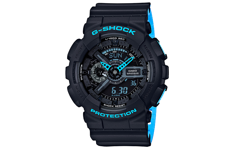 

CASIO Мужские часы GA-110LN-1A Liquid Crystal/Analog Dual Display Series Black