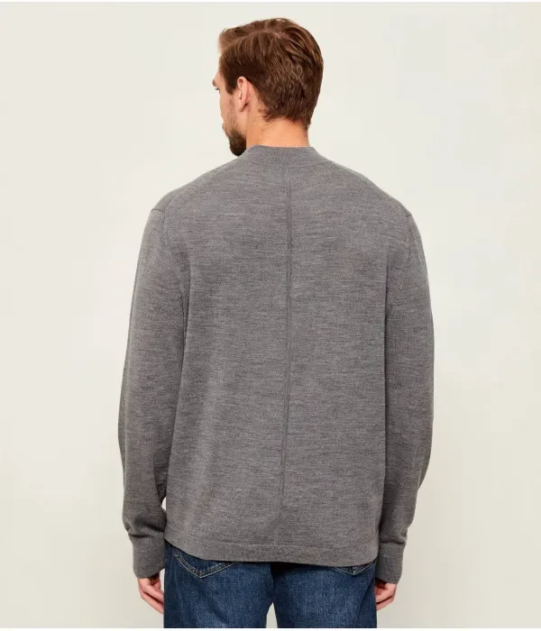 Шерстяная полуводолазка regular fit Calvin Klein, серый — фото 3