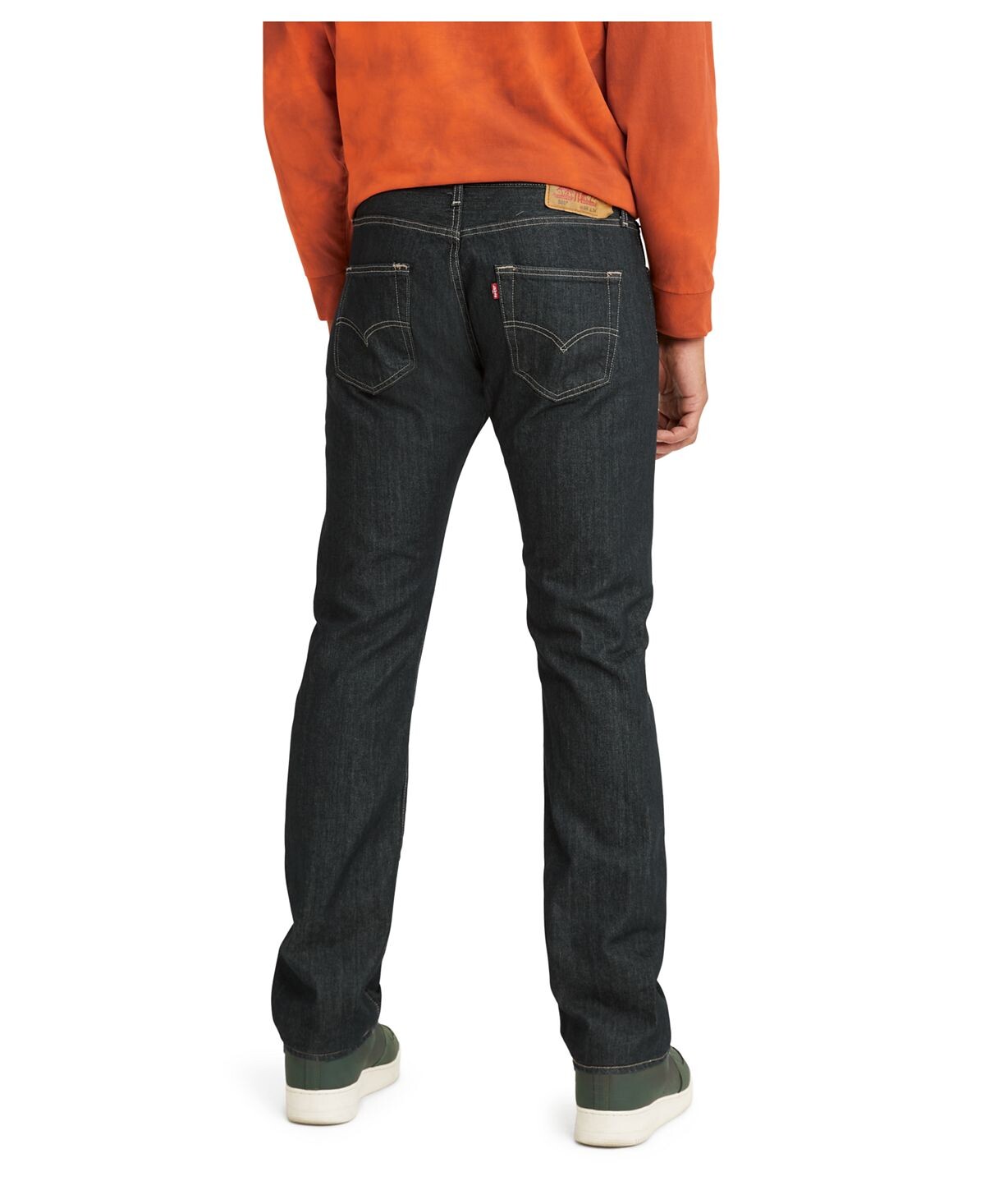Мужские джинсы Levi’s 501 Regular-Fit Button Fly Non-Stretch, черно-синий — фото 2