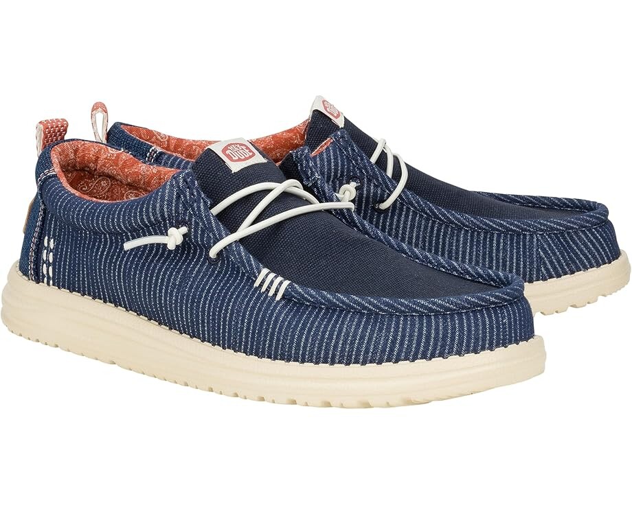 

Кроссовки Hey Dude Wally Hickory Denim, цвет Navy/White, Белый, Кроссовки Hey Dude Wally Hickory Denim, цвет Navy/White