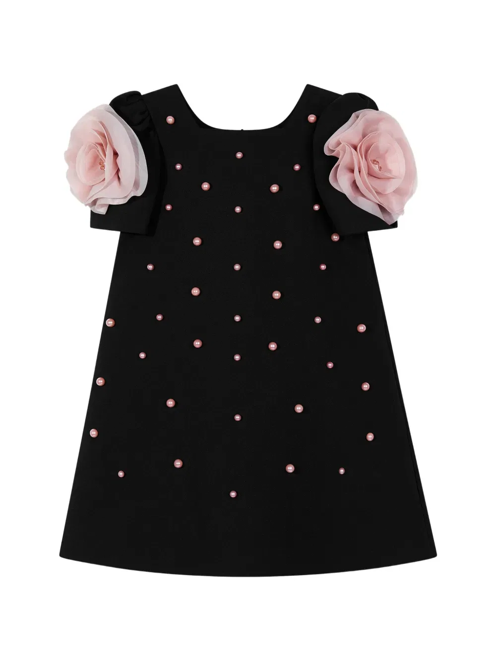 Комплект платья с аппликацией из роз Dress & Fleur, черный — фото 2