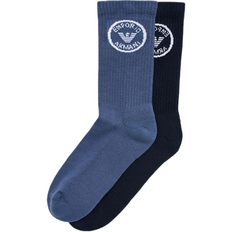 

Мужские носки до середины икры 2 Pack EMPORIO ARMANI, ярко-синий