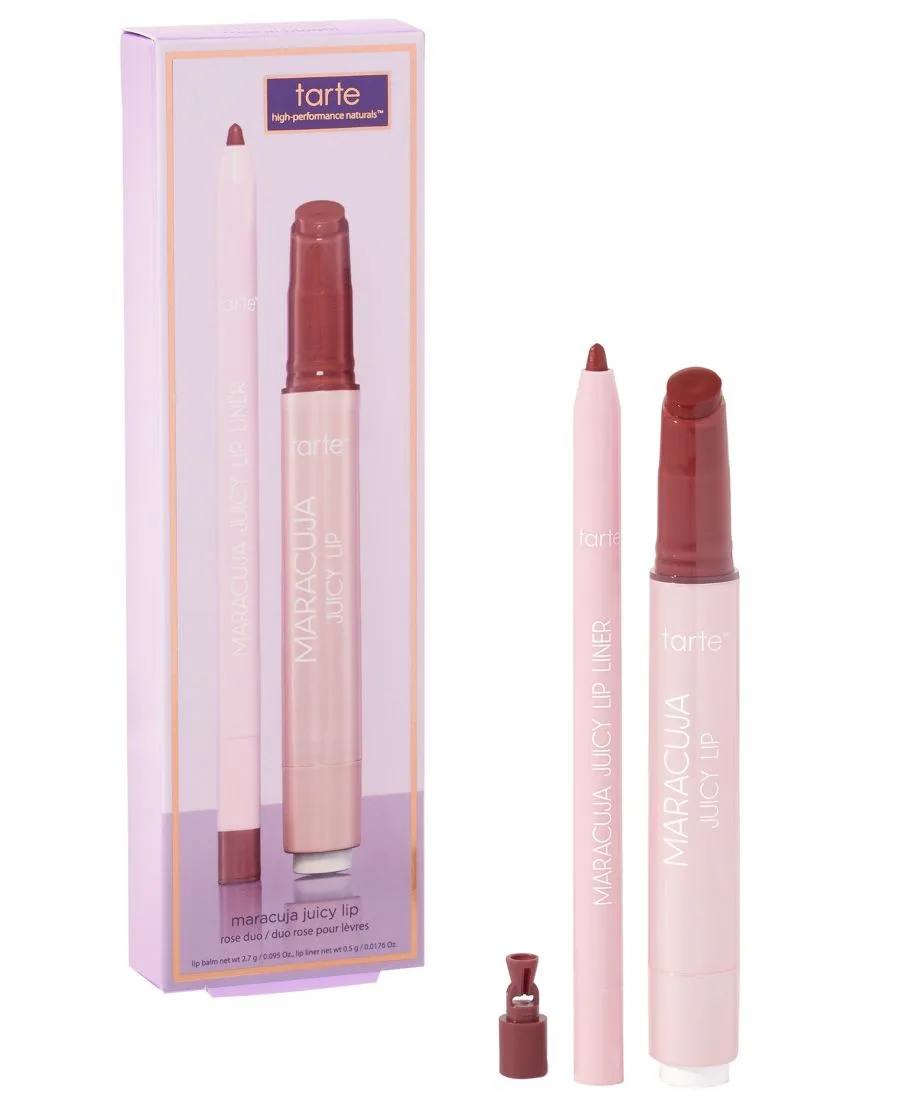 Tarte Набор из 2 предметов: карандаш для губ и бальзам для губ Maracuja Juicy Lip Rose