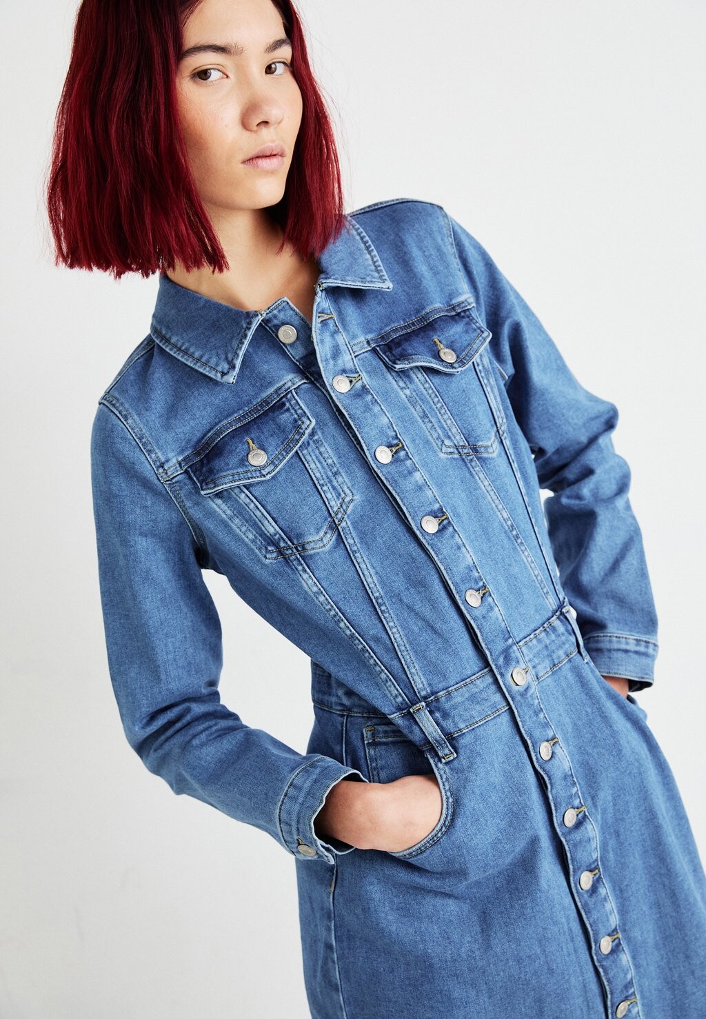 

Платье макси ONLELLEN LONGSTRETCH DRESS ONLY, синий деним