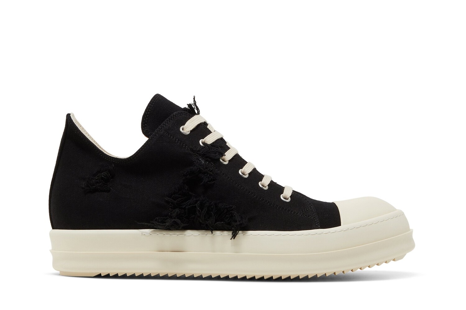 

Низкие кроссовки Rick Owens DRKSHDW Strobe Cotton Denim Slashed Low, черный