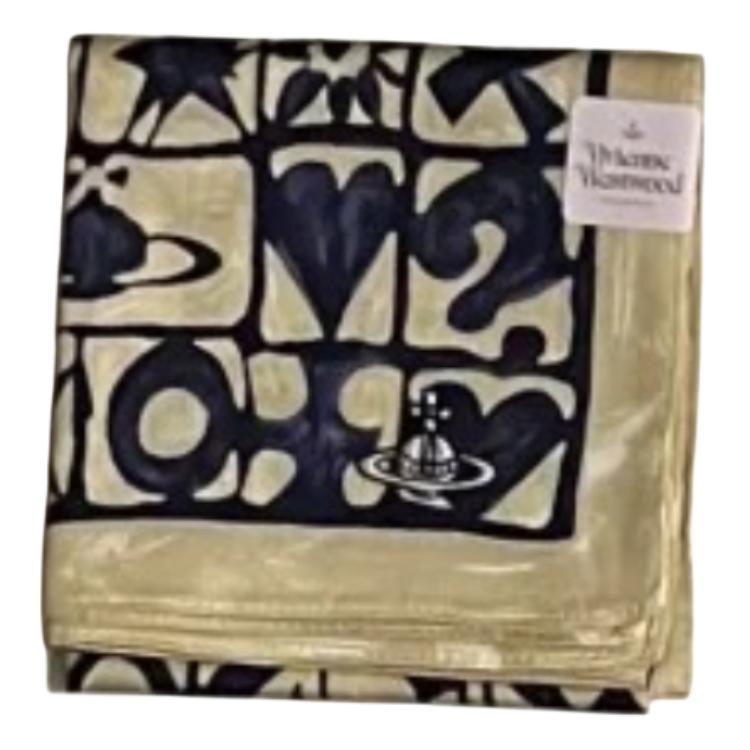 Vivienne Westwood Шелковый шарф унисекс бежевый