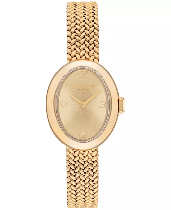 

Женские часы Sammy с сетчатым браслетом из нержавеющей стали золотистого оттенка, 22,5 мм Coach, gold