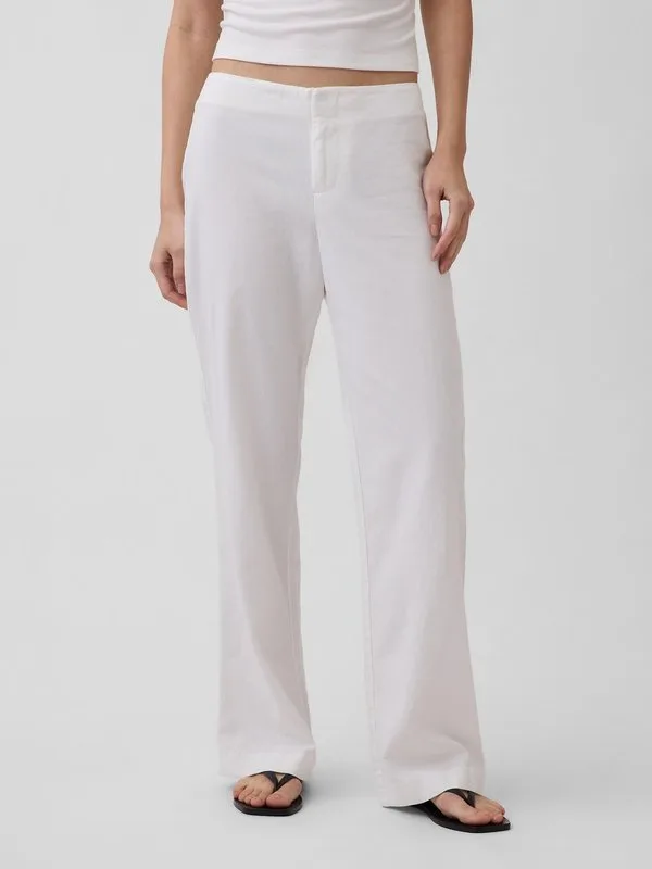 Новые брюки с низкой посадкой, цвет кремовый Gap, New Off-White