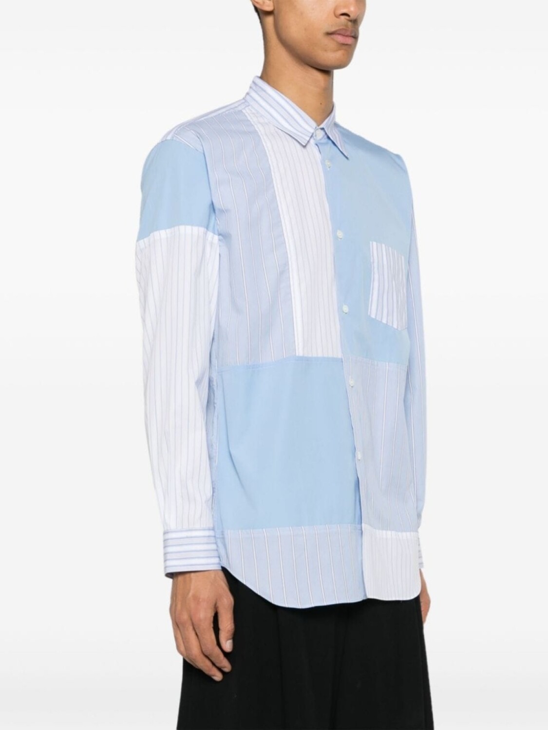 

Comme Des Garçons Shirt поплиновая рубашка в полоску, белый