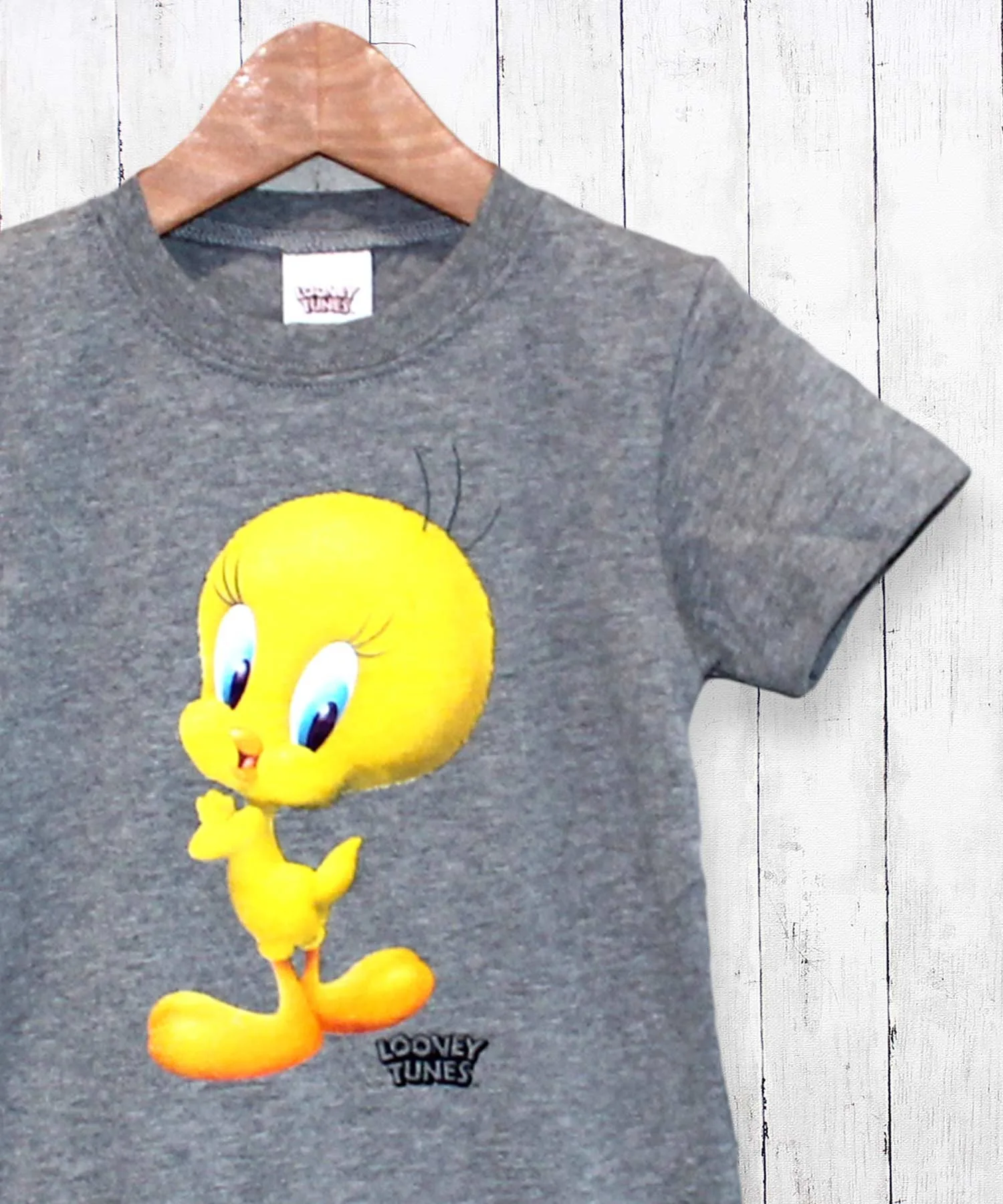 Детская футболка с принтом Tweety Looney Tunes ZI-ON серая — фото 4
