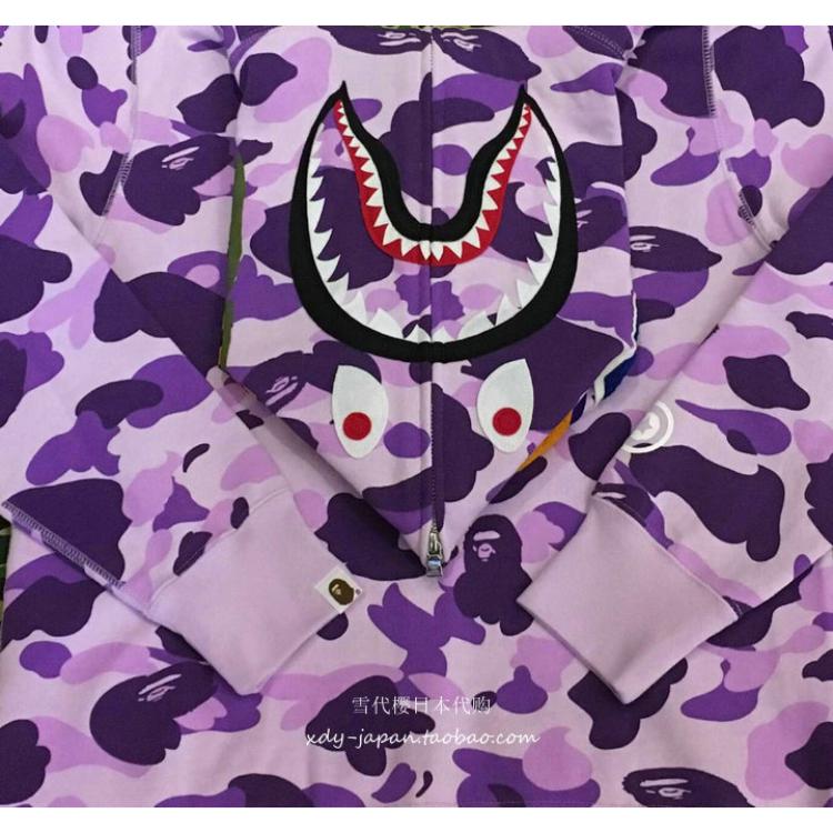 Футболка Shark Series унисекс розово-фиолетовая A BATHING APE — фото 4