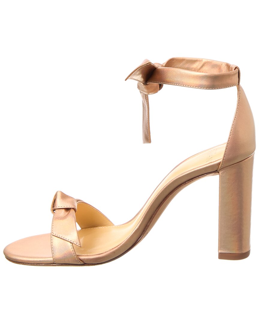 Александр Бирман Кларита Блок 90 Кожаные сандалии Alexandre Birman, золотой — фото 2