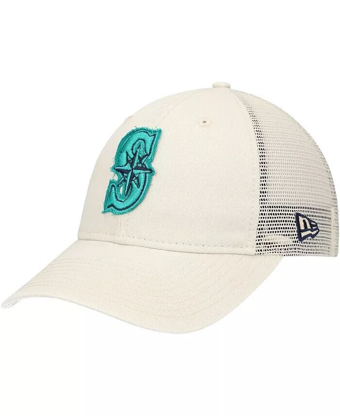 

Мужская регулируемая кепка дальнобойщика Stone Seattle Mariners Game Day 9TWENTY New Era, бежевый