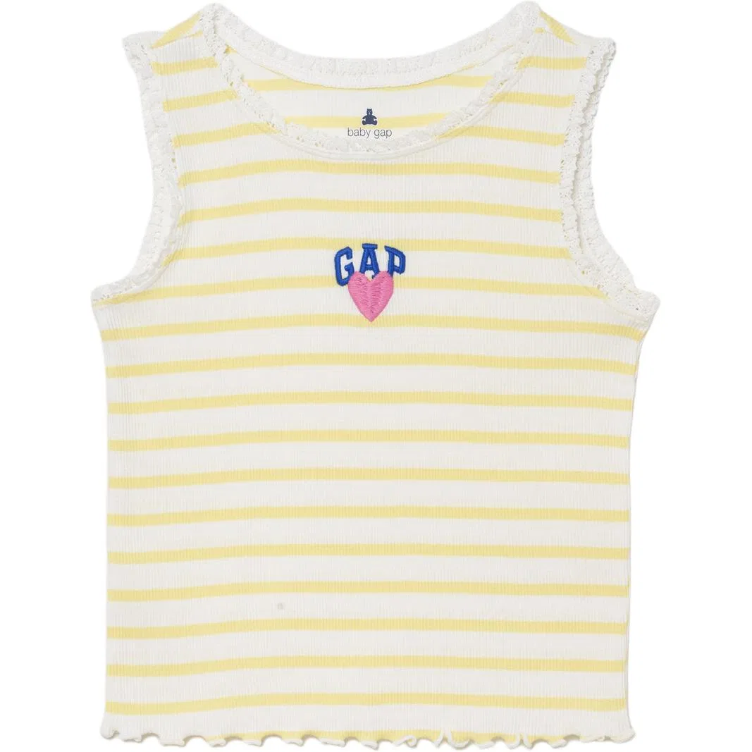 Майка детская с круглым вырезом GAP Marine Blue Stripe — фото 3