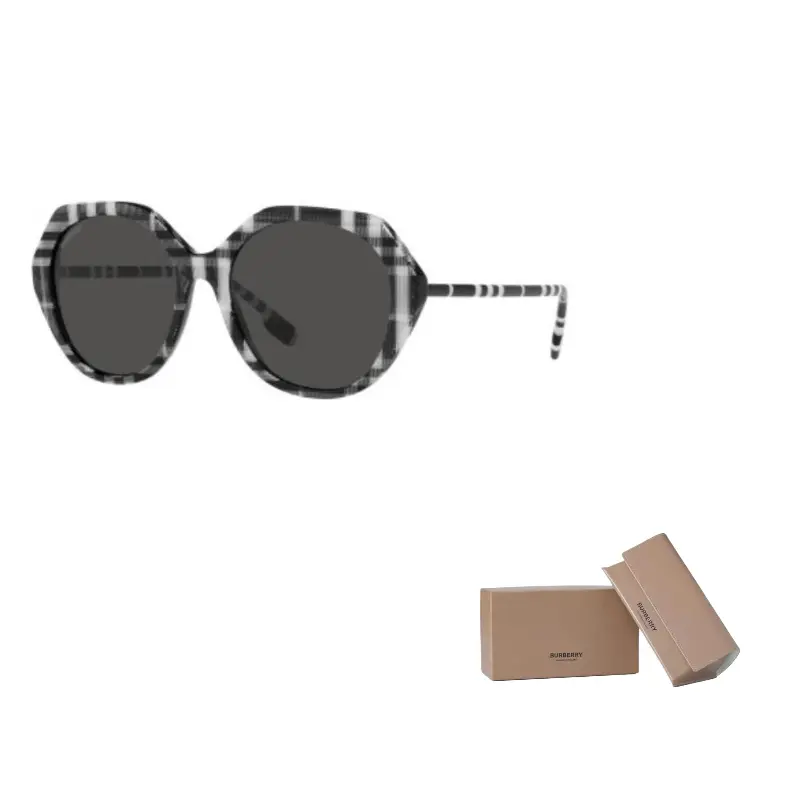 

Burberry Пластиковые солнцезащитные очки нестандартной формы женские черные, Black