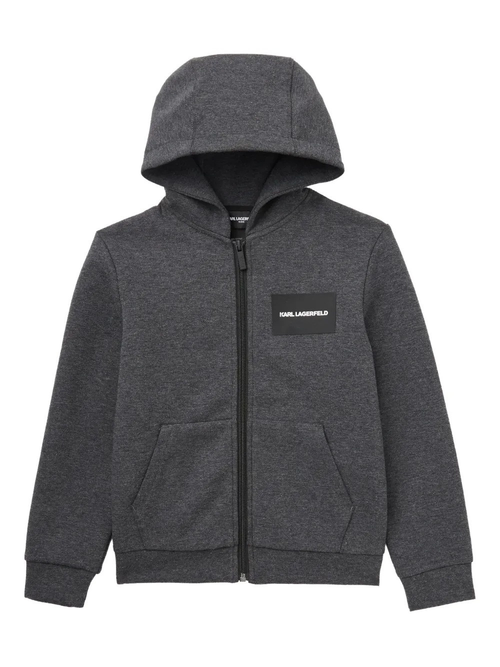 

Худи с логотипом KARL LAGERFELD KIDS, серый