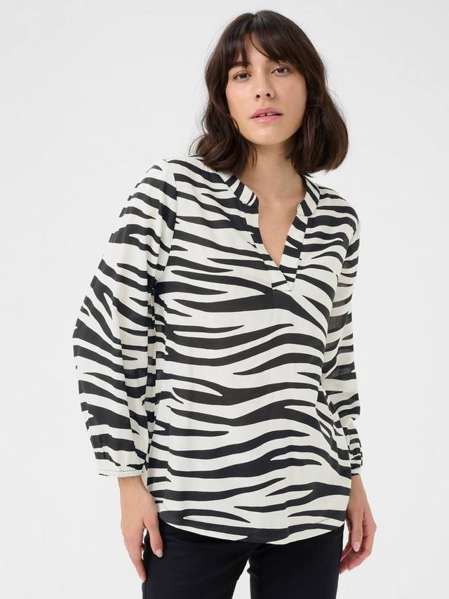 

Блузка Anne с V-образным вырезом и принтом animal print KAFFE, Multi