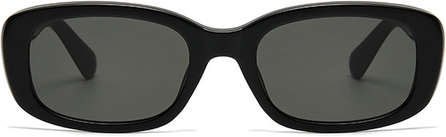 

Солнцезащитные очки в стиле ретро прямоугольной формы для женщин и мужчин, маленькие, в стиле 90-х, винтажные, модные, прямоугольная оправа, защита от ультрафиолета UV400 mincl, Black