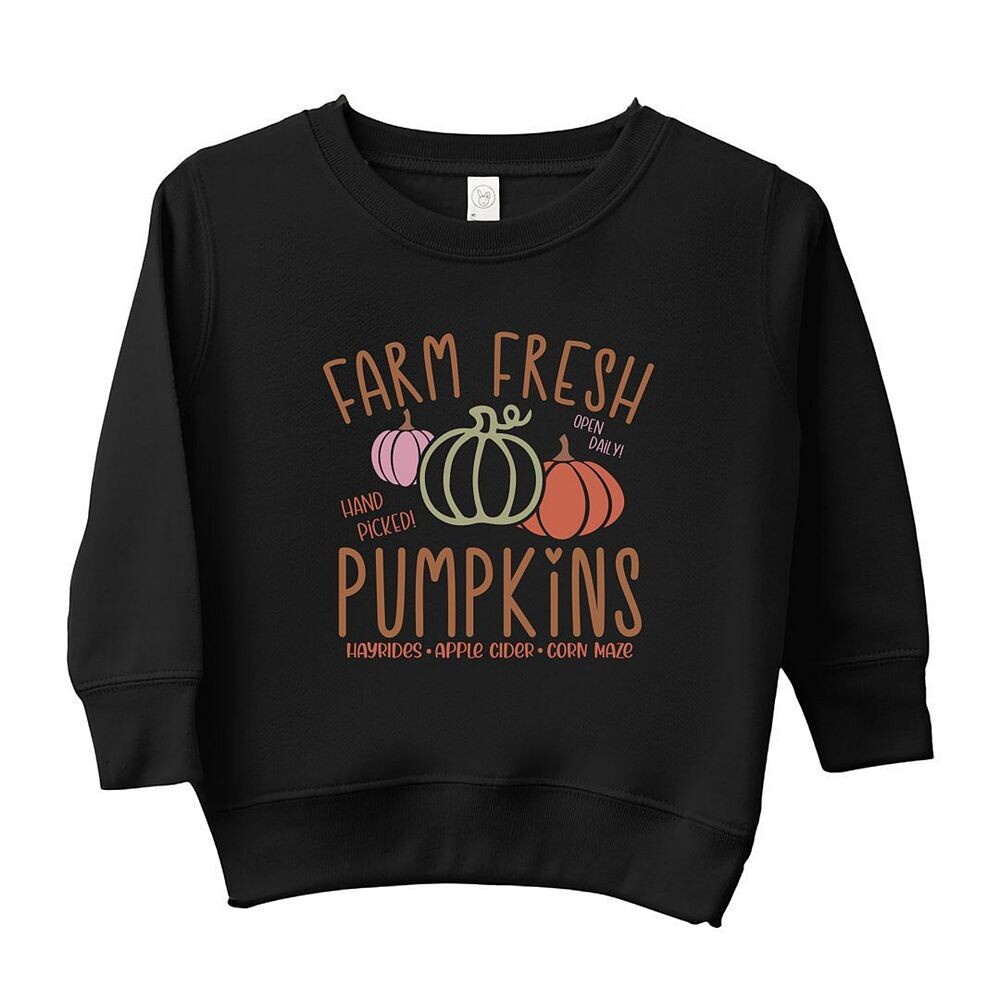 

Толстовка с ярким рисунком Farm Fresh Pumpkins для малышей The Juniper Shop, черный