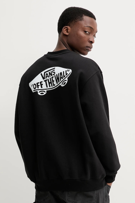

Хлопковая толстовка Vans, черный
