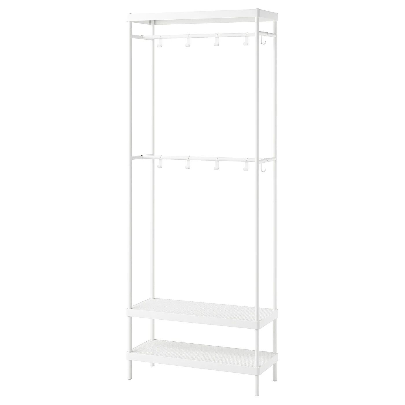 Вешалка с обувницей, белая, 78x32x200 см, MACKAPÄR IKEA
