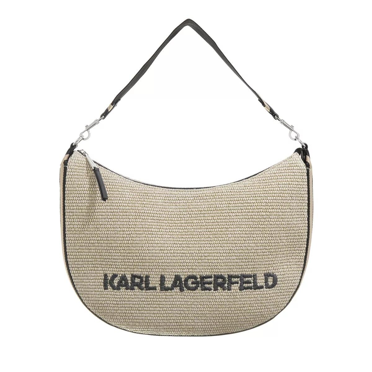 

Сумка на плечо k moon md из рафии натуральная Karl Lagerfeld, бежевый