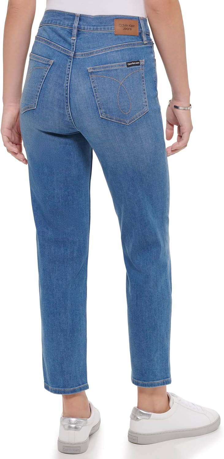 Женские облегающие джинсы Calvin Klein с высокой посадкой Whisper Soft Denim, Laguna — фото 4
