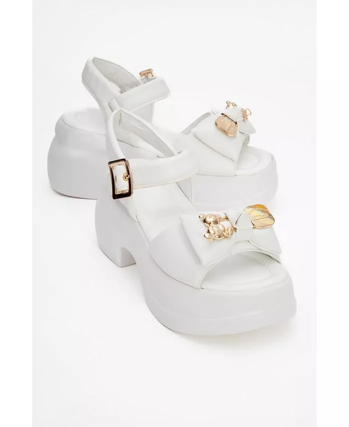 Сандалии Merida с пряжкой на платформе (женские) Prologue Shoes, белый — фото 2