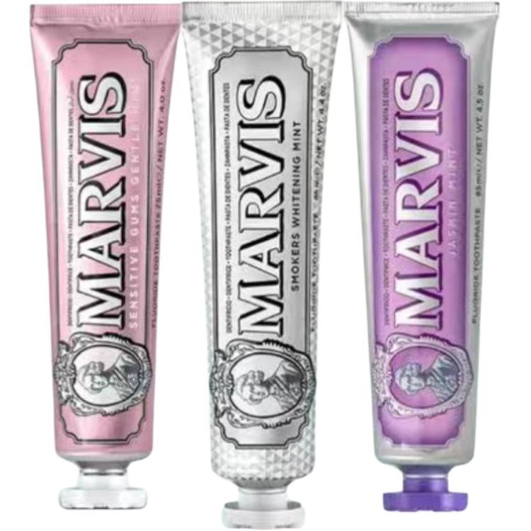 

Marvis Набор одежды jasmine ocean mint, зубная паста для очистки и освежения дыхания mint, комплект из четырех предметов