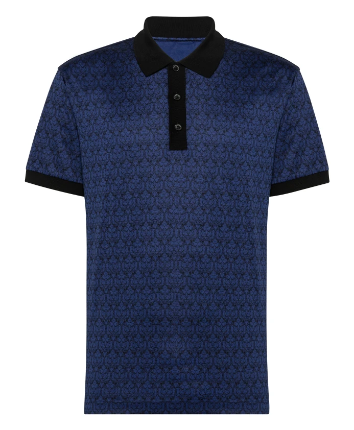 

Рубашка поло с изображением льва Billionaire, синий