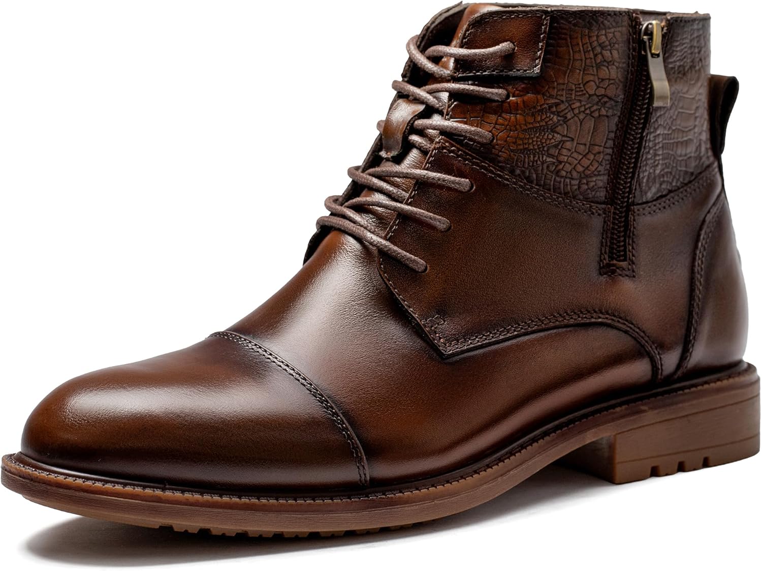 

Мужские легкие классические ботинки Holy Dove с молнией, челси на шнуровке, повседневные, коричневый