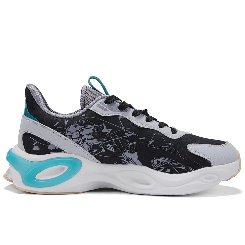 Кроссовки повседневные из синтетической кожи YEARCON Silver Gray/Teal — фото 4