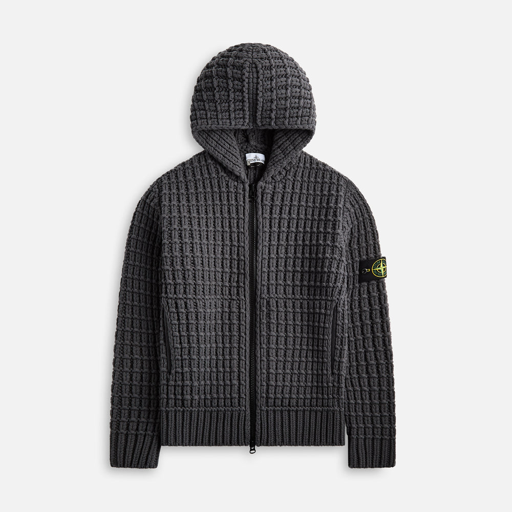 

Худи Stone Island Zip Knit Hoodie, цвет Lead Grey